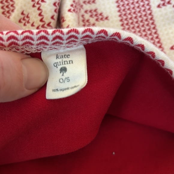 Kate Quinn Cotton Red Nordic Snowflake Double Layer Swaddle Blanket - Picture 3 of 3